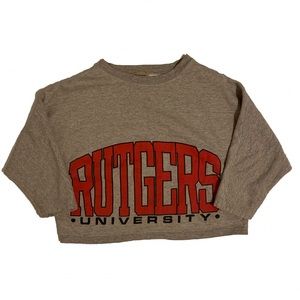 Vintage cropped Rutgers University sweatshirt